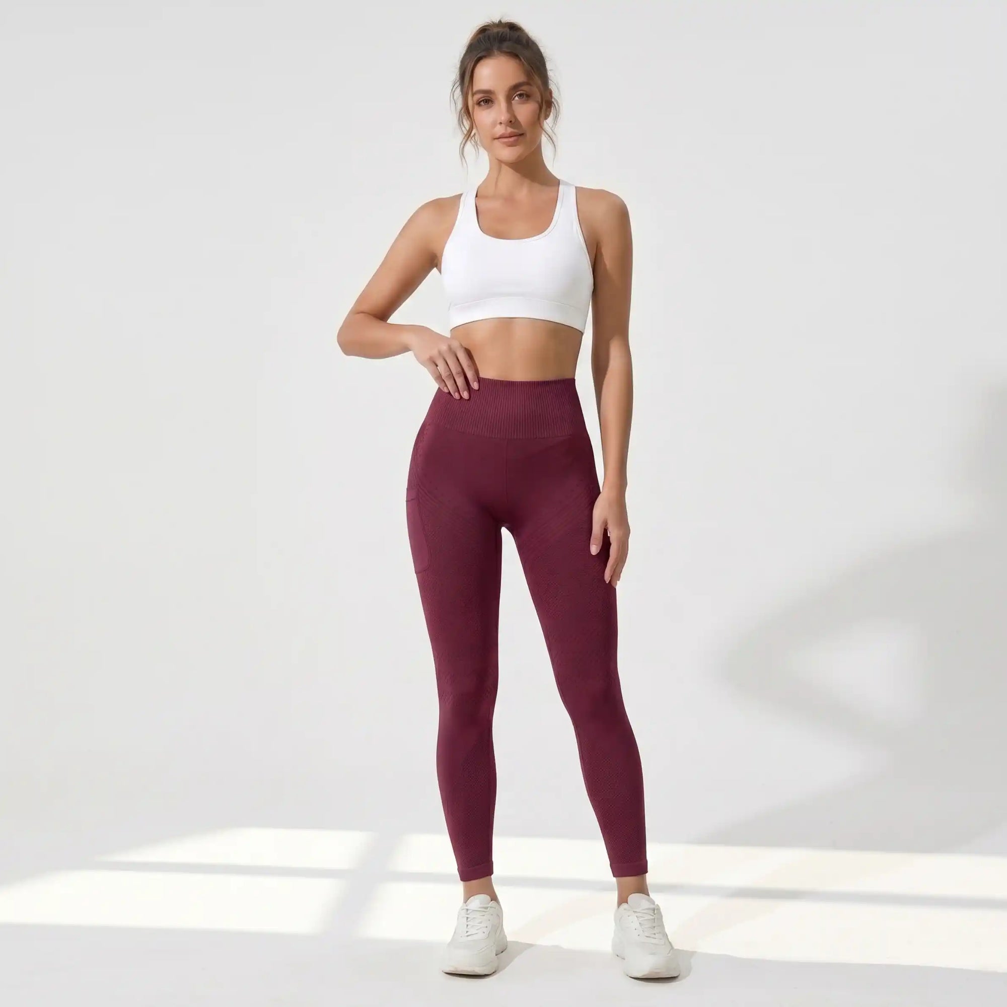 Leggings 3D · Borgoña
