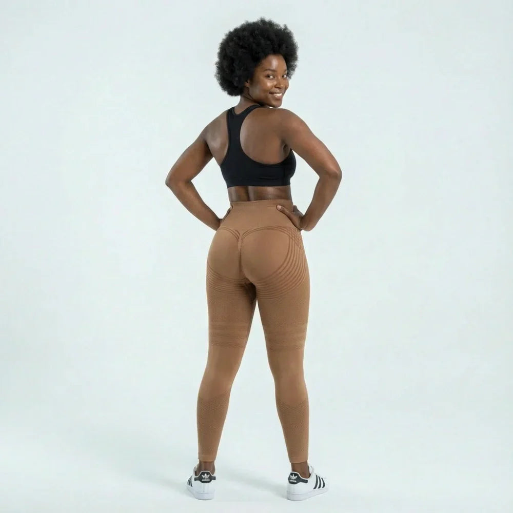 Leggings 3D · Marrón café