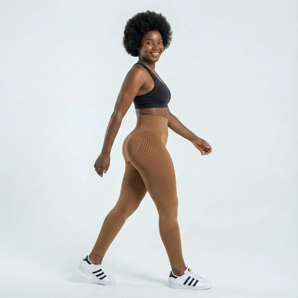 Leggings 3D · Marrón café