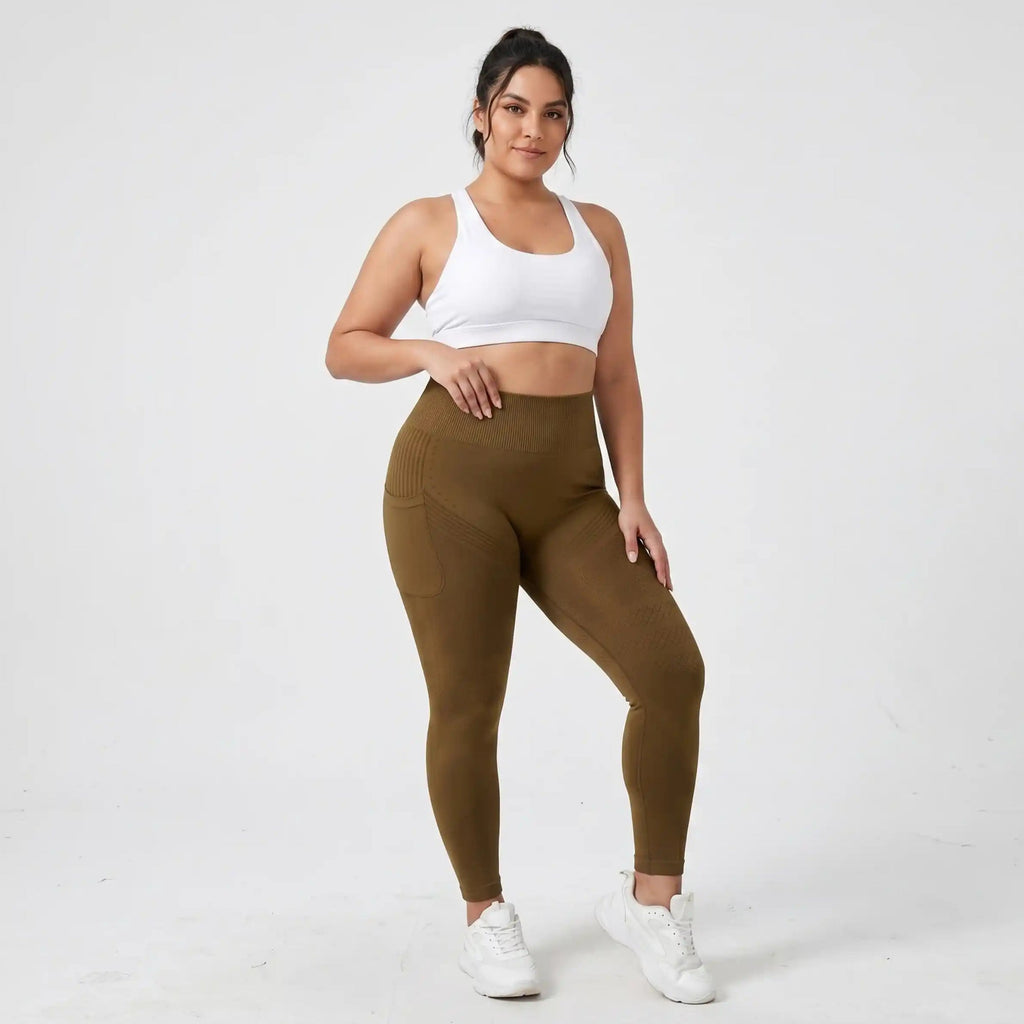 Leggings 3D · Marrón café