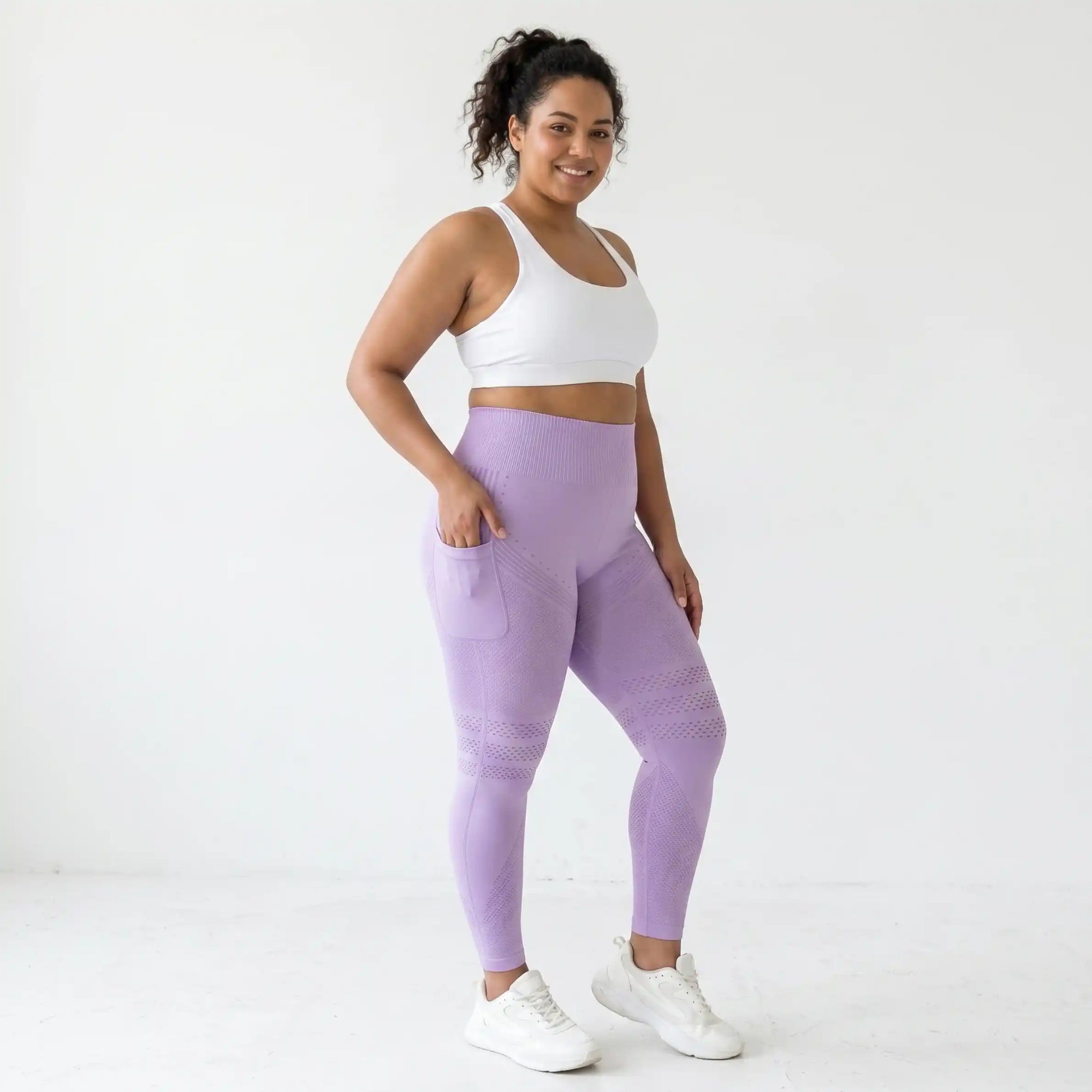 Leggings 3D · Morado claro